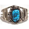 Image 1 : Old Pawn Navajo Sleeping Beauty Turquoise Sterling Silver Cuff Bracelet - Henry Sam