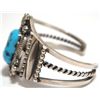 Image 3 : Old Pawn Navajo Sleeping Beauty Turquoise Sterling Silver Cuff Bracelet - Henry Sam