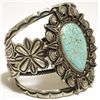 Image 2 : Old Pawn Navajo Spider Web #8 Turquoise Sterling Silver Cuff Bracelet - Randy Boyd