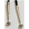 Image 4 : Old Pawn Multi-Stone Inlay Goat Sterling Silver Bolo Tie & Buckle Set - J Quam
