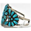 Image 3 : Old Pawn Turquoise Needlepoint Sterling Silver Cuff Bracelet - Julie O. Lahi