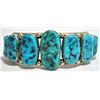 Image 1 : Old Pawn Sleeping Beauty Turquoise Sterling Silver Cuff Bracelet - DV