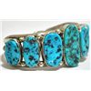 Image 2 : Old Pawn Sleeping Beauty Turquoise Sterling Silver Cuff Bracelet - DV