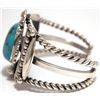Image 3 : Old Pawn Navajo Spider Web Turquoise Sterling Silver Cuff Bracelet - Henry Sam