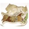 Image 2 : Navajo Multi-Stone Inlay Sterling Silver Horses Cuff Bracelet - Francis