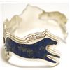 Image 3 : Navajo Multi-Stone Inlay Sterling Silver Horses Cuff Bracelet - Francis