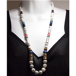 Navajo Howlite & Multi-Stone Necklace - Tommy Singer