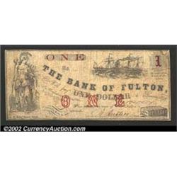 1863 $1 Bank of Fulton, Atlanta, GA, VF....