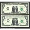 Image 1 : A pair of 1963-B $1 Federal Reserve Notes,...