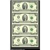 Image 1 : Uncut Sheet of Four 1976 $2 Federal Reserv...