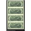 Image 2 : Uncut Sheet of Four 1976 $2 Federal Reserv...