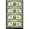 Image 1 : Uncut Sheet of Four 1976 $2 Federal Reserv...