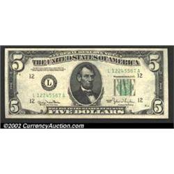 1950 $5 Federal Reserve Note, Fr-1961-L, C...