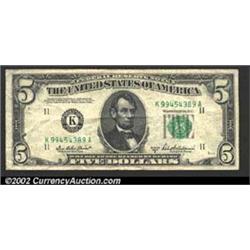 1950-B $5 Federal Reserve Note, Fr-1963-K,...