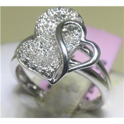 .22 Carat All Diamonds Heart Design Ring