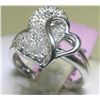 Image 1 : .22 Carat All Diamonds Heart Design Ring