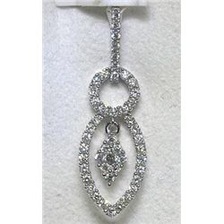 .25 Carat All Diamonds 14K White Gold Pendant
