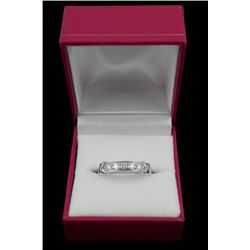 14K WHITE GOLD DE BEERS .66 DIAMOND RING