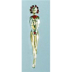 Erte Alphabet Pin Original Circle Gallery Letter I