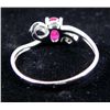 Image 3 : .20 CT Diamond and 1.06 CT Ruby 10K White Gold Ring