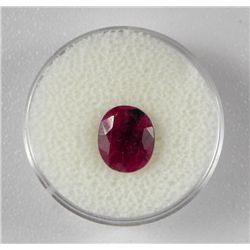 3.5 CT Ruby Natural Oval Gemstone Type II w/ Cert