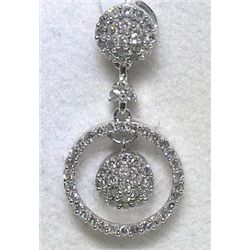 .21 Carat All Diamonds 14K White Gold Pendant