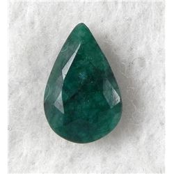 4ct Natural Emerald Gemstone Pear Faceted