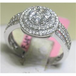 .65 Carat All Diamonds 18K White Gold Ring