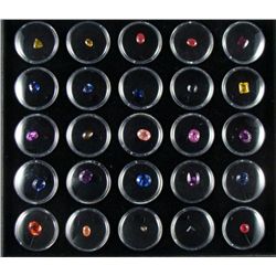 Tray of 25 Sapphire Gemstones Totaling 60.05 Carats