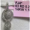 .35 Carat All Diamonds 14K White Gold Pendant