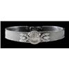 MWF1335 Platinum and Diamond Wrist Watch bezel and band