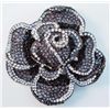 STUNNING 4 Inch Swarovski Crystal Floral Rose Brooch