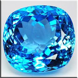 IMMACULATE VVS 116.74 Ct LONDON BLUE NATURAL TOPAZ CUSH
