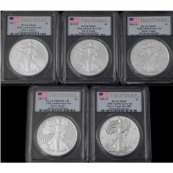 Set 5 25th Aniversary Silver Eagle Liberty MS69 DCAM PR