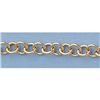 Image 1 : Pure Gold 7" 14k Gold-Yellow Rd Links Heart Bracelet 8g