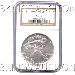 Certified Uncirculated Silver Eagle 1994 MS69