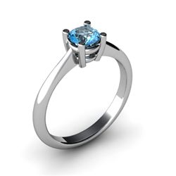 Topaz 0.56ctw Ring 14kt White Gold