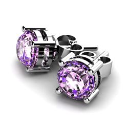 Amethyst 1.40ctw Earring 14kt White Gold