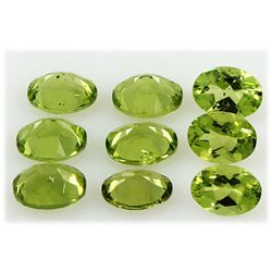 Peridot 12.08 ctw Loose Gemstone 6x8mm Oval Cut