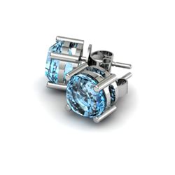 Topaz 3.10ctw Earring 14kt White Gold