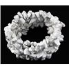 Image 2 : 367.90 CTW CHIPPED STONE 6" WHITE TURQUOISE BRACELET