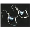 Image 2 : Natural 3.92g Pearl Spiral Dangling Silver Earring