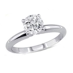 0.85 ct Round cut Diamond Solitaire Ring, G-H, I