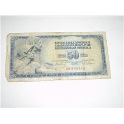 1968 50 DINARA JUGOSLAVIJA *RARE NOTE*!!