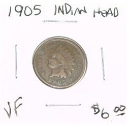 1905 INDIAN HEAD RED BOOK VALUE IS $6.00 *RARE VERY FINE GRADE*!!