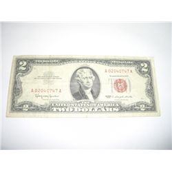 1963 SERIES $2 RED SEAL NOTE *SERIAL #A02040747A*!!