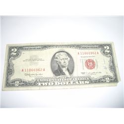 1963 SERIES $2 RED SEAL NOTE *SERIAL #A11866962A*!!