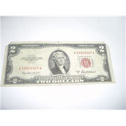 1953 SERIES A $2 RED SEAL NOTE *SERIAL #A59958967A*!!