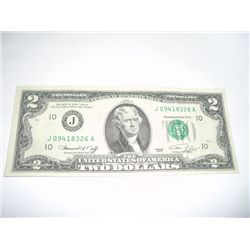 1976 SERIES $2 NOTE *SERIAL # J09418326A*!!