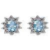 Image 1 : Genuine 1.1 ctw Aqua Marine Earring 14k 1.9g